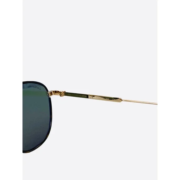Cartier Green Lens Gold Titanium Frame Sunglasses